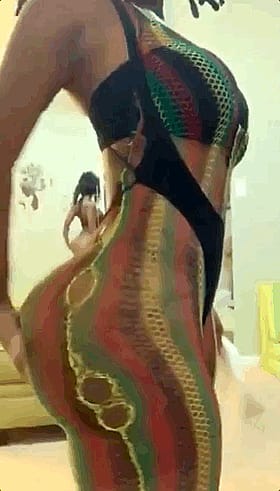 Fat Ass Ebony Stripper Gets Naked for Your Pleasure'