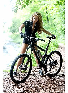 Ride the Mountain Bike with the Hottie in Short Shorts'