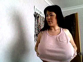 Babes with Big Boobs: Pink Tank Top and Necklace'