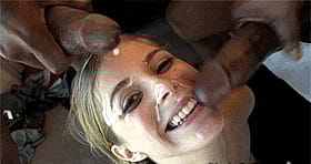 Blonde Teen Gets A Wild Blowjob From A Black Man'