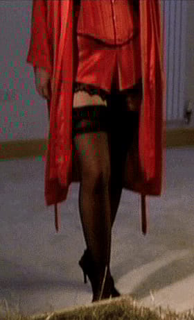 Celebrity Sexy Lingerie Model in Red'