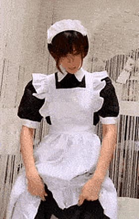 Asian Maid Flashing Panties'