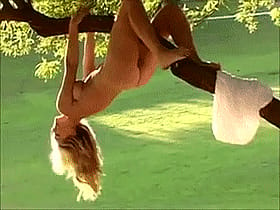 Blonde Babes with Big Tits Hanging from a Tree'