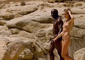 Interracial Naked Adventure: Two Naked People Walking Together'