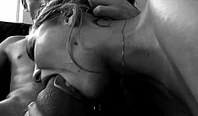 Black and White Blowjob: Deep Throat Fellatio'