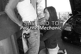 Brunette Blows Hardcore Mechanic in Public'