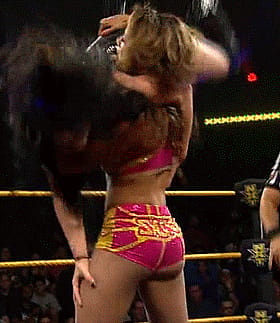 Babes in Yellow Bikinis Wrestling in the Ring'