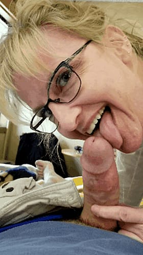 Yummy Mommy Licking a Big Cock'
