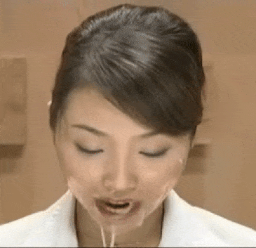 Newscaster Gets Bukkake Facial: Drooling, Spitting, and Squirting picture 1 of 1