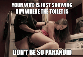 Babes, Your Wife Is Just Showing Him Where the Toilet Is picture 1 of 1