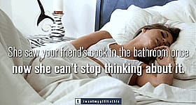 Your girlfriend's cock in the bathroom: You can't stop thinking about it'