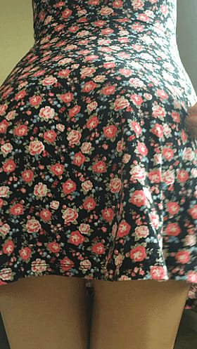 Flashing Pussy in a Floral Dress: Get Your Cock Out in Public'