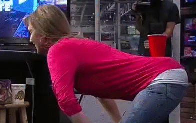 Beth Troutman's Blonde Booty Bending Over in Blue Jeans picture 1 of 1