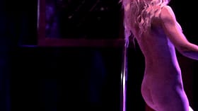 Blonde Stripper's Purple Light Show'