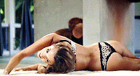 Hot Non Nude Chick Laying on the Floor'