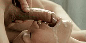 Amateur Cumshot: Facial Jizzing in the Shower'